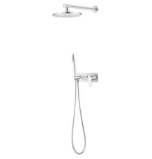 Смеситель встраиваемый для душа с верхним душем Boheme Spectre белый матовый 454-MW