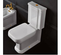 Унитаз-моноблок Kerasan Waldorf 68х40 см белый/золото 411701/418101/760391/750991