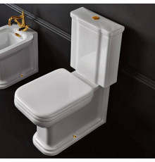 Унитаз-моноблок Kerasan Waldorf 68х40 см белый/золото 411701/418101/760391/750991