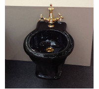 Биде подвесное Simas Lante 53x38 см 1 отверстие черный глянцевый LA19nero