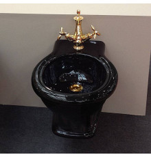 Биде подвесное Simas Lante 53x38 см 1 отверстие черный глянцевый LA19nero