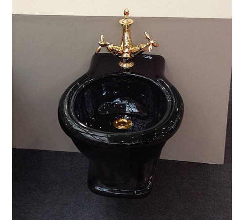 Биде подвесное Simas Lante 53x38 см 1 отверстие черный глянцевый LA19nero