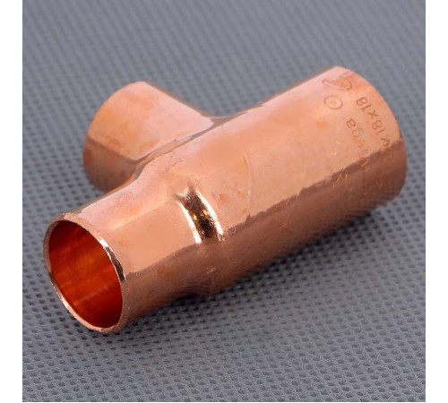 Тройник медный под пайку Viega 22х18х18 мм 103217