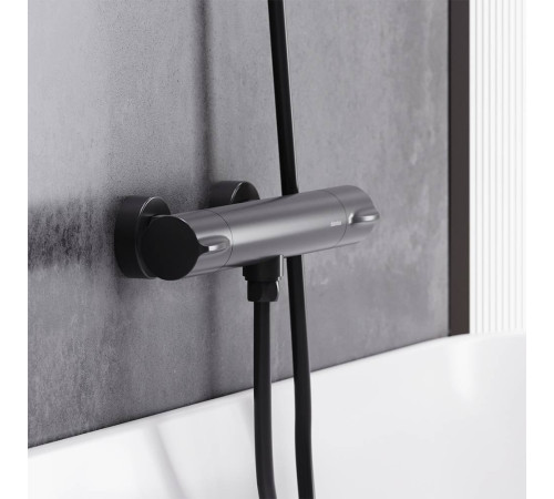 Смеситель для душа AM.PM Scandinavian Pure с термостатом матовый черный 366000300