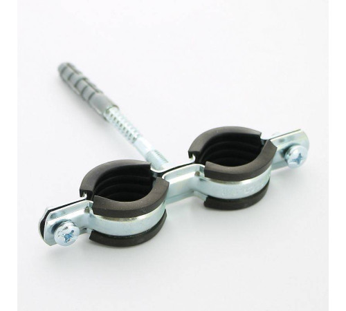 Хомут двойной с резиновым уплотнителем, шпилькой и дюбелем Uni-Fitt 3/4 дюйма (25-29 мм) 850D3800