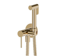 Смеситель с гигиеническим душем Newform Idroscopini шланг 120 см PVD Brushed Pale Gold 886E.59.098