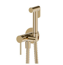 Смеситель с гигиеническим душем Newform Idroscopini шланг 120 см PVD Brushed Pale Gold 886E.59.098