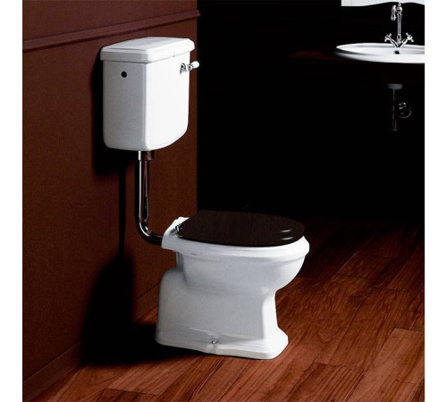 Унитаз SIMAS Arcade 36х47 см со средним бачком выпуск в стену белый/хром AR811bi / AR812Bbi / D23cr