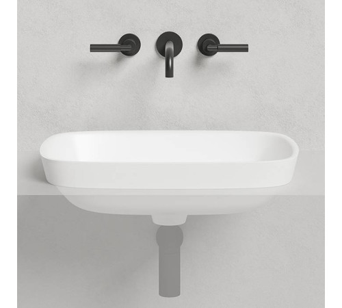 Раковина накладная Salini Marea 60х40х16 см S-Stone белый матовый 1802202M