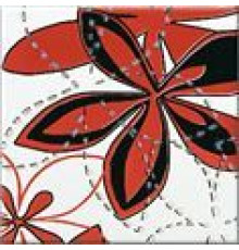 Декор Opoczno Aplauz flower czerwony centro 2 10х10 см х4872