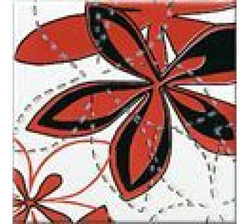 Декор Opoczno Aplauz flower czerwony centro 2 10х10 см х4872