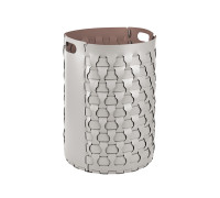 Корзина для белья ADJ Dubai круглая D40xH57 см устричный/пепельная роза 2057.02.TS30