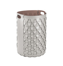 Корзина для белья ADJ Dubai круглая D40xH57 см устричный/пепельная роза 2057.02.TS30