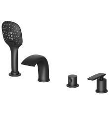 Смеситель на борт ванны Timo Helmi на 4 отверстия комплект черный 4020/03Y