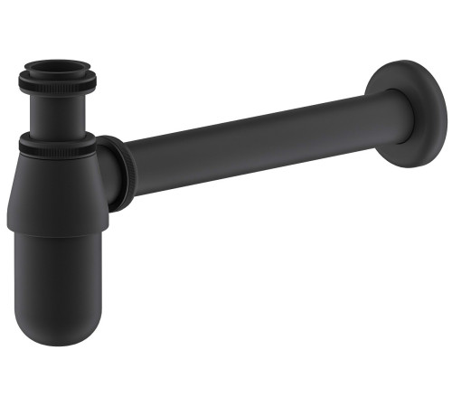 Сифон для раковины Timo бутылочный без выпуска черный матовый 960/03L