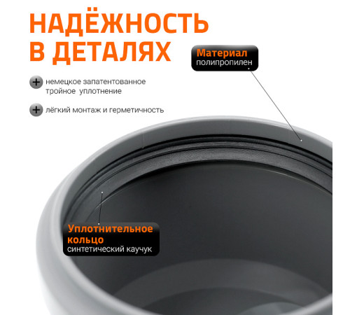 Крестовина для внутренней канализации Ostendorf HTDA 50/50/87° 115480