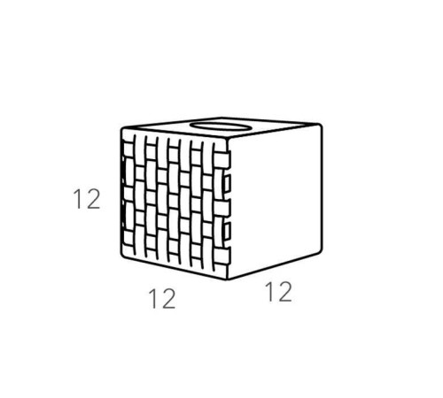 Салфетница ADJ Bottega 12х12х12 см коньяк/бордо 0115.09/30