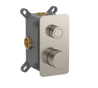 Термостат встраиваемый AQUAMET Siena 1 потр. с рег. напора и внутр. частью никель AQM8810BN