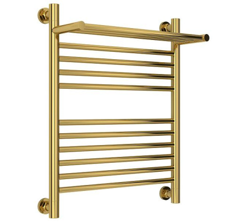 Полотенцесушитель водяной Сунержа Богема+ с 1 полкой 500x600 мм золото 03-0223-6050