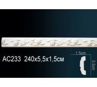 Молдинг Perfect полиуретановый с рисунком 2000х61х21 мм AC233