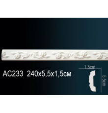 Молдинг Perfect полиуретановый с рисунком 2000х61х21 мм AC233