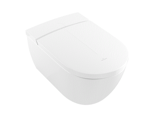 Унитаз-биде подвесной Villeroy & Boch ViClean-L 385x595x360 мм CeramicPlus альпийский белый V0E100R1