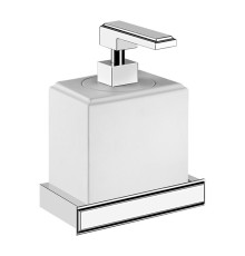 Дозатор для жидкого мыла Gessi Eleganza подвесной хром/белый 46413#031