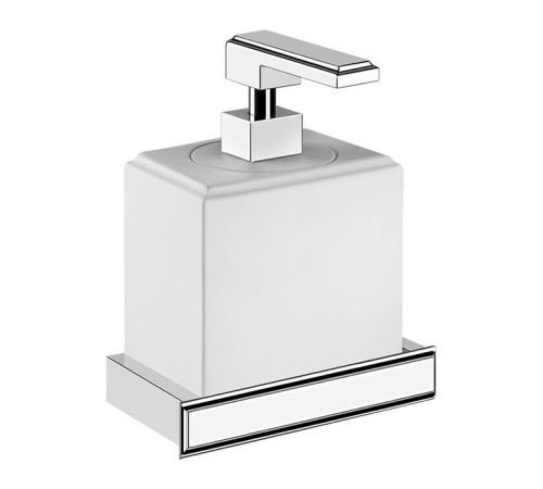 Дозатор для жидкого мыла Gessi Eleganza подвесной хром/белый 46413#031
