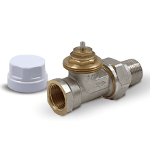 Вентиль радиаторный прямой Primoclima Armature 1/2 термостатический никель PC1212TS