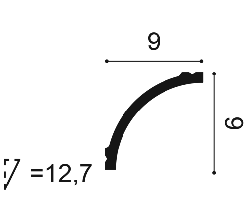 Карниз потолочный Orac Decor Basixx 125x125x2000 мм CB524N