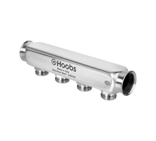 Коллектор из нержавеющей стали Hoobs без регулировки 1 x 4 выхода 3/4 HB-INCGO-111504