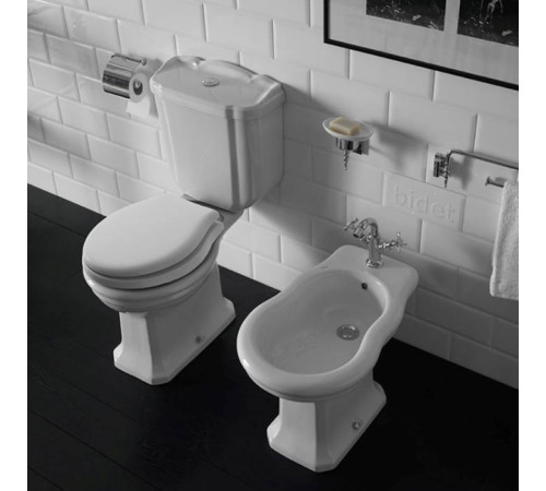 Унитаз-моноблок Globo Paestum 67х38 см универсальный выпуск белый/хром PA012.BI/PA004.BI/VA124cr