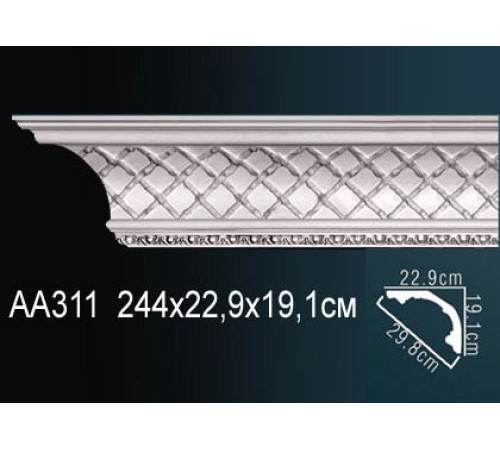 Карниз потолочный Perfect AA311 полиуретановый с рисунком AA311