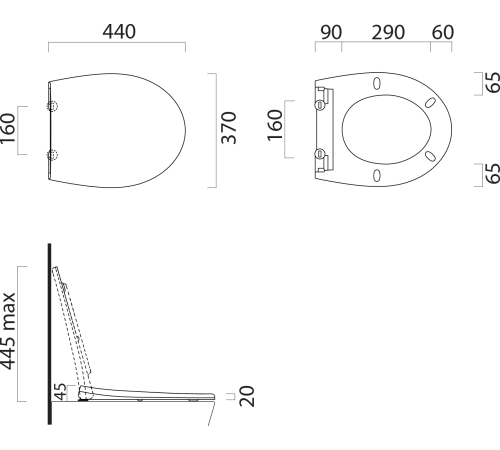 Сиденье для унитаза GSI Modo Soft Close белое глянцевое MS98C11