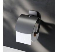 Держатель для туалетной бумаги AM.PM Gem с крышкой черный A90341422