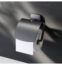 Держатель для туалетной бумаги AM.PM Gem с крышкой черный A90341422