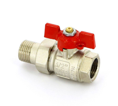 Кран шаровой полнопроходной Uni-Fitt бабочка с разъемным соединением 1/2 НВ 113T2000