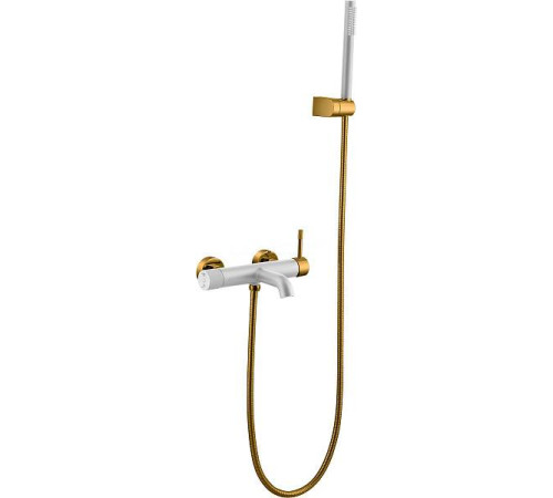 Смеситель для ванны Boheme Uno белый матовый / золото матовое 463-WG