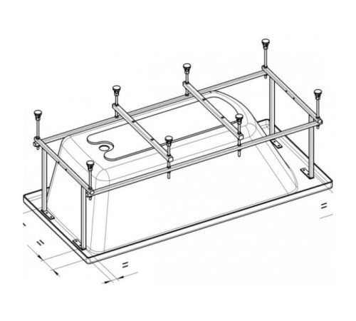 Комплект монтажный для ванны Jika Clavis 1500х700 мм 2967440000001