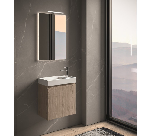 Тумба подвесная для раковины BMT Blues 300х500х486 мм 1 дверца петли слева Fico 971 101 FED 01 S 293