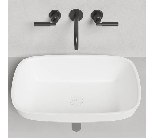 Раковина накладная Salini Marea 60х40х16 см S-Stone белый матовый 1802202M