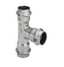 Тройник Viega Sanpress Inox 28x18x28 мм нержавеющая сталь 435967