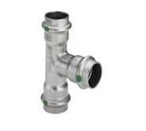 Тройник Viega Sanpress Inox 28x18x28 мм нержавеющая сталь 435967