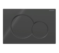 Клавиша смыва Geberit Sigma01 для двойного смыва круглая черный 115.770.DW.5