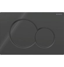 Клавиша смыва Geberit Sigma01 для двойного смыва круглая черный 115.770.DW.5