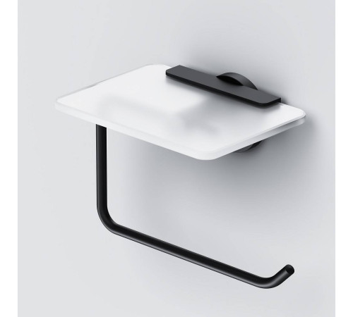 Держатель для туалетной бумаги с полкой AM.PM X-Joy черный A85A341522