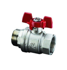 Кран шаровой Oventrop Optibal DN 15 1/2 НВ PN 16 ручка-бабочка 1076304