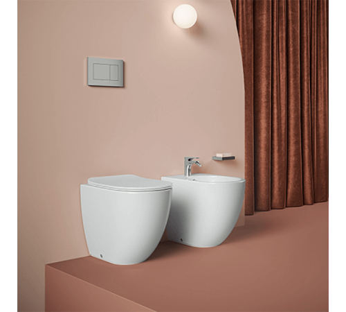 Биде подвесное Artceram File 2.0 37х52 см 1 отверстие saniglaze белый матовый FLB003 05 00