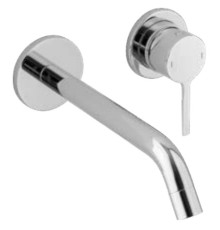 Смеситель для раковины Alpi NU настенный на 2 отверстия излив 230 мм хром NU21876CR/23