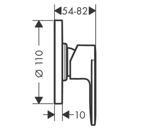 Смеситель для душа Hansgrohe Vernis Blend однорычажный внешняя часть хром 71649000